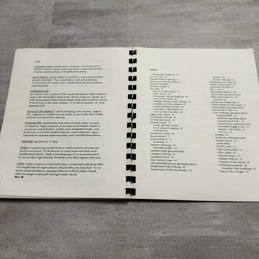 Discover Tofu A Heart to Heart Cookbook‎ by Lisa Wendelstein Paperback Book